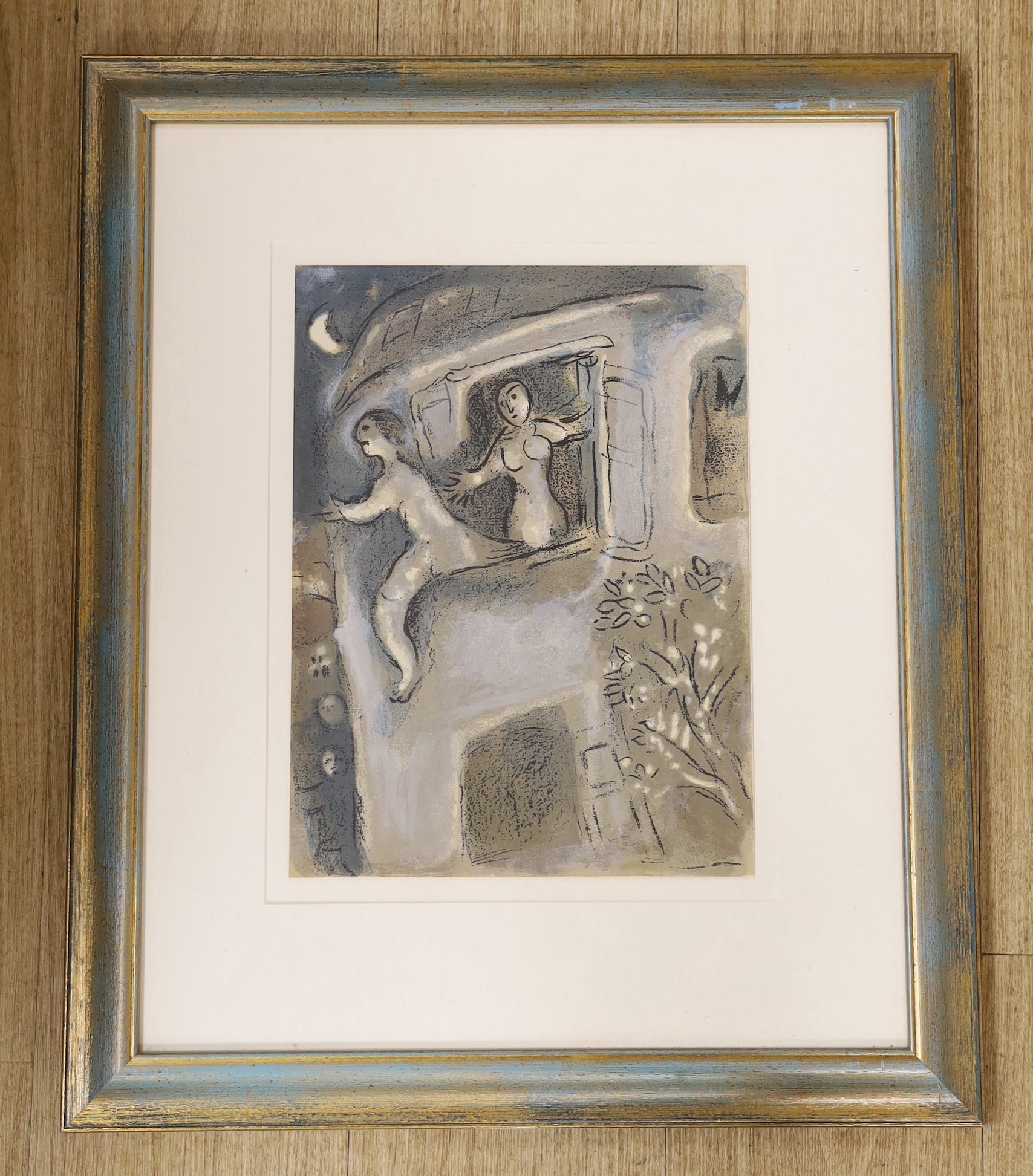 Marc Chagall (1887-1985), colour lithograph, 'David Saved by Michal', 1960, (M250), 35 x 26cm